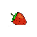 Strawberry line icon