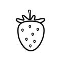 Strawberry line icon on a white background