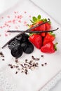 Strawberry, liquorice, vanilla and chocolate Royalty Free Stock Photo