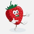 Strawberry Logo mascot Hi pose