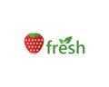 Strawberry logo template vector icon illustration