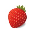 Strawberry looking fresh on white background Royalty Free Stock Photo