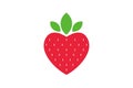 Strawberry love vector logo design Royalty Free Stock Photo