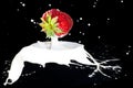 Strawberry Making A Splash Royalty Free Stock Photo