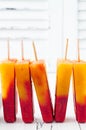 Strawberry mango popsicles - ice pops - paletas.