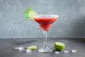 Strawberry Margarita or Daiquiri ÃÂ¡ocktail Royalty Free Stock Photo