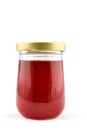 Strawberry marmalade jam in glass jar Royalty Free Stock Photo