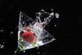 Strawberry martini splash Royalty Free Stock Photo