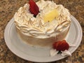 Strawberry meringue cake Royalty Free Stock Photo