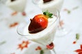 Strawberry-milk dessert