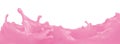 Strawberry milk, pink, splash, isolated on white background Royalty Free Stock Photo