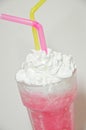 Strawberry milk shake with whipcream