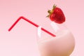 Strawberry milkshake drink Royalty Free Stock Photo