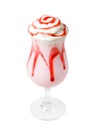 Strawberry milkshake isolated Royalty Free Stock Photo