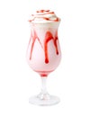 Strawberry milkshake isolated o Royalty Free Stock Photo