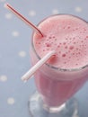 Strawberry Milkshake With Straws Royalty Free Stock Photo