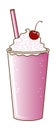 Strawberry Milkshake Whipped Cream Cherry