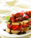 Strawberry millefeuille with chocolate Royalty Free Stock Photo