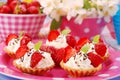 Strawberry mini tartlets Royalty Free Stock Photo