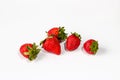 Strawberries minimalist with white background