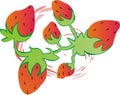 Strawberry Mix -Vector Image