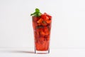 Strawberry mojito cocktail Royalty Free Stock Photo