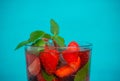 Strawberry mojito cocktail Royalty Free Stock Photo