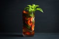 Strawberry mojito cocktail Royalty Free Stock Photo