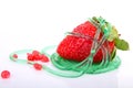 Strawberry and molecular food Royalty Free Stock Photo