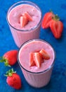 Strawberry oats vegan smoothie