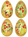 Strawberry ornaments on Easter eggs