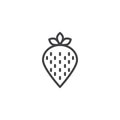 Strawberry outline icon