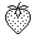 Whole strawberry outline pixel art