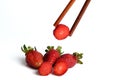 Strawberry over white background Royalty Free Stock Photo