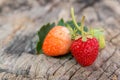 Strawberry over Wooden