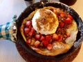 Strawberry Pancake with ice cream and Jam.