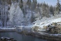 Strawberry Park Hot Springs in winter Royalty Free Stock Photo