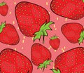 Strawberry pattern illustration Royalty Free Stock Photo