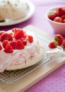 Strawberry pavlova Royalty Free Stock Photo