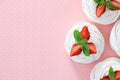 Strawberry Pavlova dessert Royalty Free Stock Photo