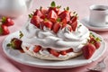 Strawberry Pavlova Dessert