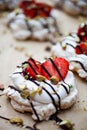 Strawberry pavlova Royalty Free Stock Photo