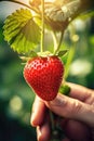 strawberry picking Royalty Free Stock Photo