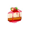 Strawberry pie cake made of strawberries and decorated pastry sweet dish berry raster