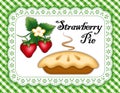 Strawberry Pie, Lace Doily Place Mat, Green Check