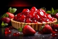 Strawberry pie Photo, Cottagecore simple living