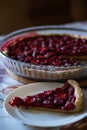 Strawberry pie on the table Royalty Free Stock Photo