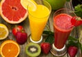 Strawberry and pineapple smoothies Royalty Free Stock Photo