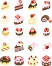 The cute icon of strawberry sweets Royalty Free Stock Photo