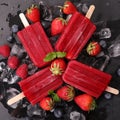 Strawberry popsicle